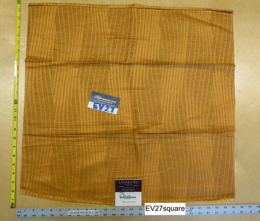 Scalamandre Lelievre Washi Curry Yellow Cotton Stripe - Square