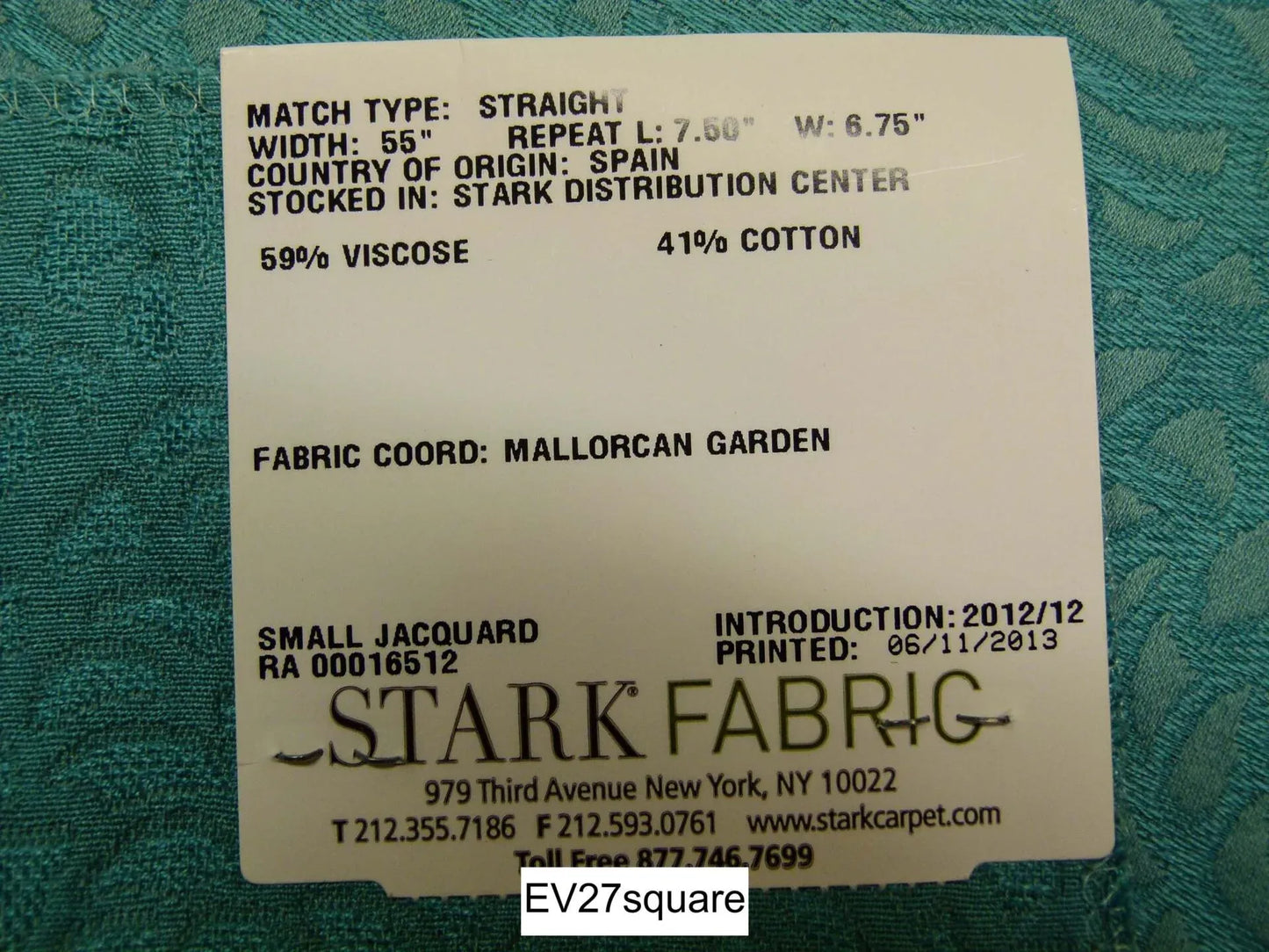 Scalamandre Old World Weavers Chrysanth Turquoise Blue Plains Texture Floral Small Jacquard - Square