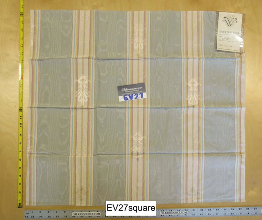 Scalamandre Old World Weavers Victoire Black Pearl Moire Stripe - Square