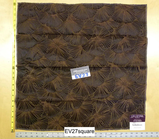 Scalamandre Lelievre Paris Gorgone Ebene Silk Novelty Wool Dark Brown - Square