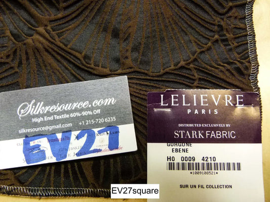 Scalamandre Lelievre Paris Gorgone Ebene Silk Novelty Wool Dark Brown - Square