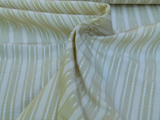 by yard Scalamandre Old World Weavers Helsey Spring Green White Silver Linen Silk Iridescent Stripe MSRP USD 296/Y