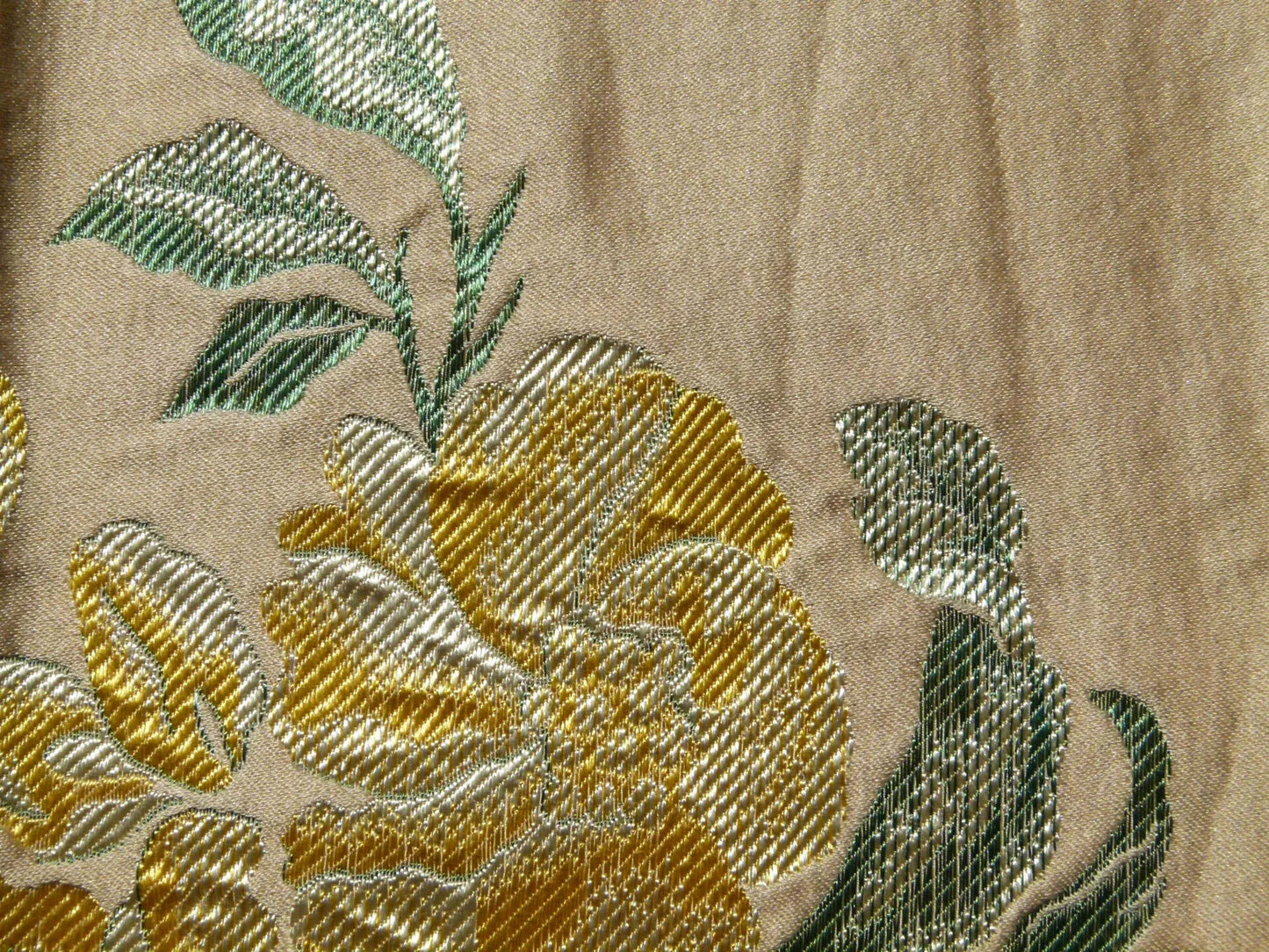 Scalamandre LELIEVRE Paris Silk Lampas Floral Brown 26"x26"