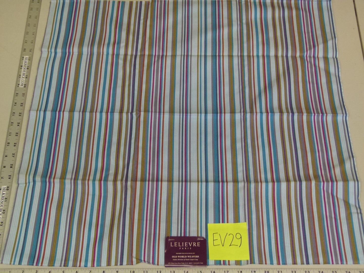 1 EV29 Scalamandre Lelievre Paris Strongo Amande Stripe 4 Pieces Assorted Colors