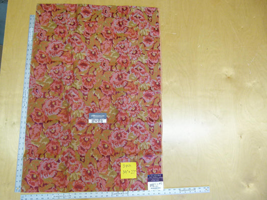 10 EV29 Scalamandre Lelievre Paris Laurette Le Rouge Botanical Abstract Red Pink Impressionist per Piece 39"x27"