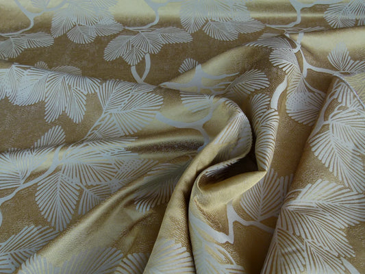 by yd Kravet Prunus Gilt Leaves Chinoiserie Japanese Penzai Penjing Pine Tree Plum 24K Gold MSRP USD 177/y