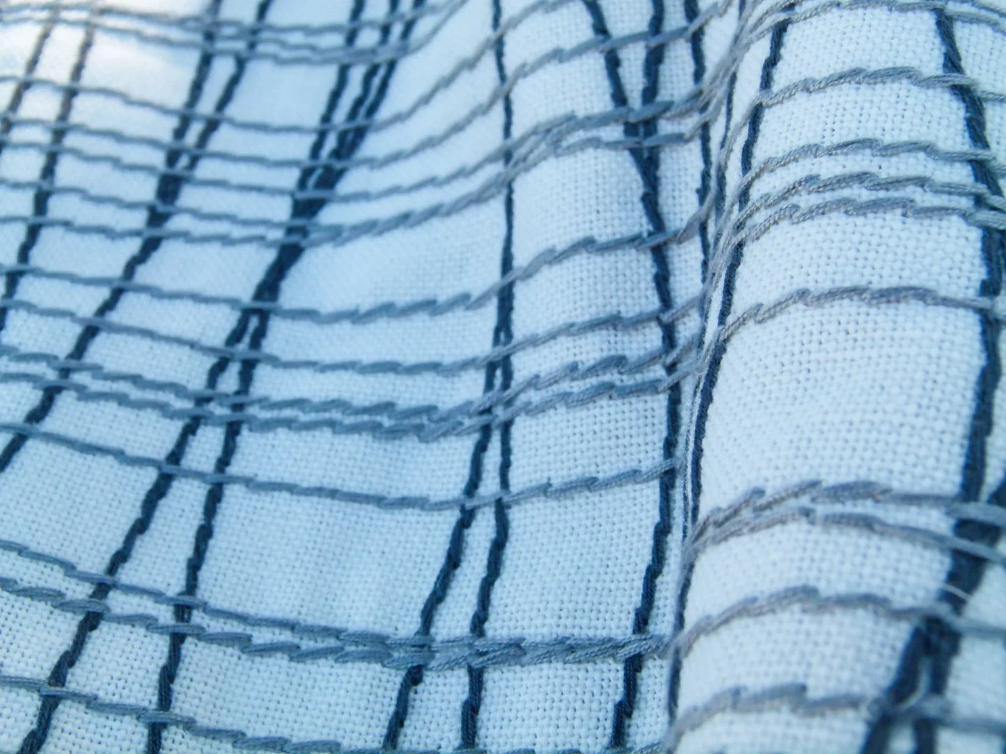 Scalamandre Length 2.4y Grey Watkins Guiford Graphite Gray White Embroidery MSRP USD 328/yard