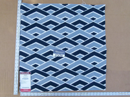 4 EV30 26"x26" Scalamandre Alhambra Grazia Sea Black Gray Geometric Embroidery MSRP USD300+/y