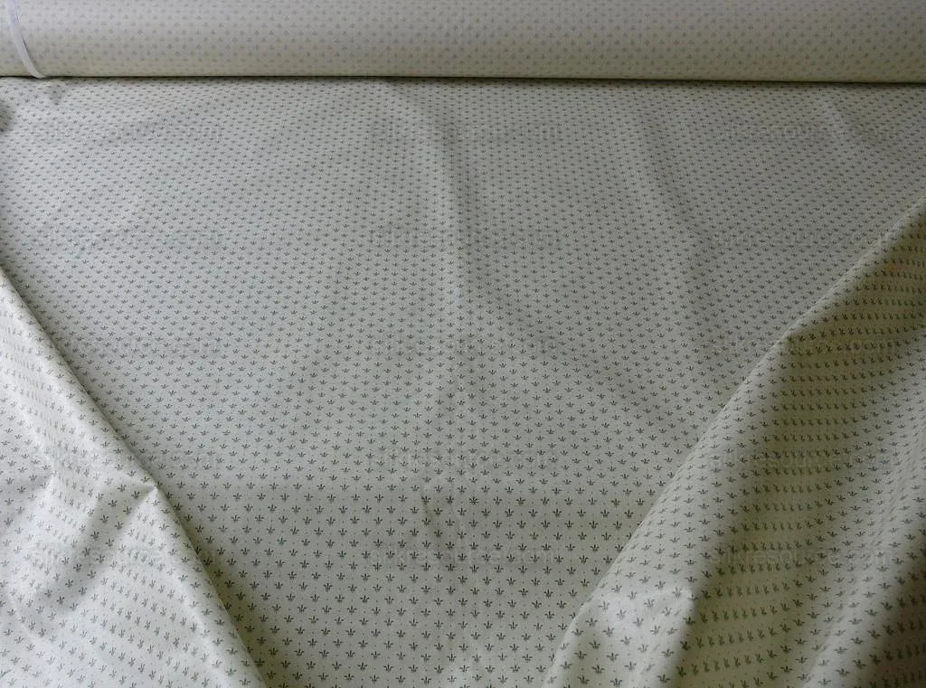 Zimmer Rhode Warner Petites Fluers De Lys Green White Uk Chintz