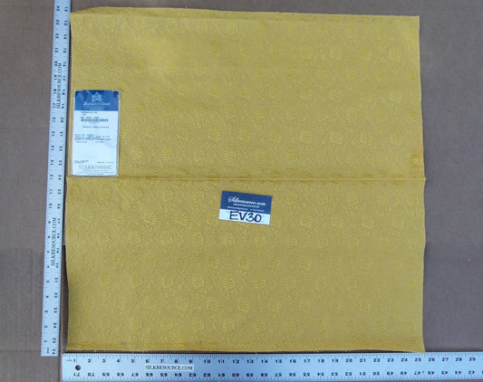 27 EV30 Scalamandre Tassinari and Chatel Pommes De Pin Or Yellow Botanical Square 23x25 inches MSRP USD932/y