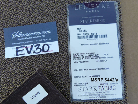 45 EV30 Scalamandre Lelievre Paris Mix Sienne Gray Texture Plain Square 25x27 inches MSRP USD442/y