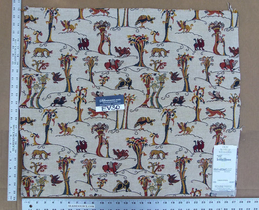54 EV30 Scalamandre Old World Weaver Mathilde Creme Tapestry Square 24 x 27 inches MSRP USD332/y