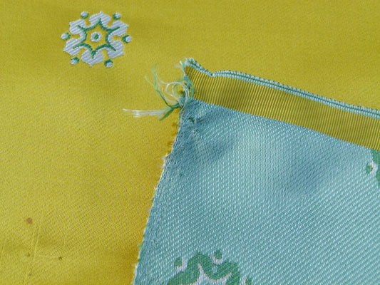 12 EV32 Square 25 x 26 inches Scalamandre Tassinari & Chatel Davout Seme Jaune Yellow Silk MSRP USD 2222/y