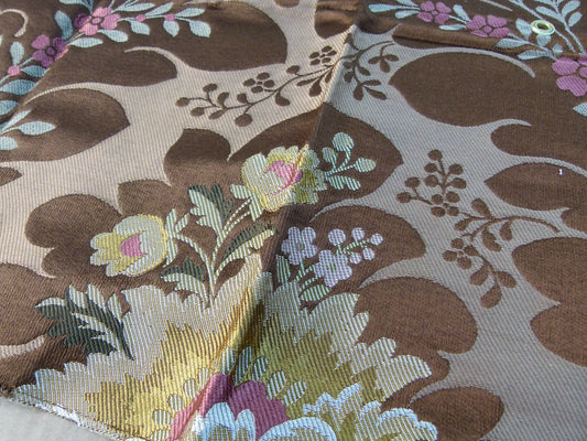 13 EV32 Square 18 x 27 inches Scalamandre Old World Weavers Rimini Cocoa Brown Floral Historic MSRP USD 1676/y
