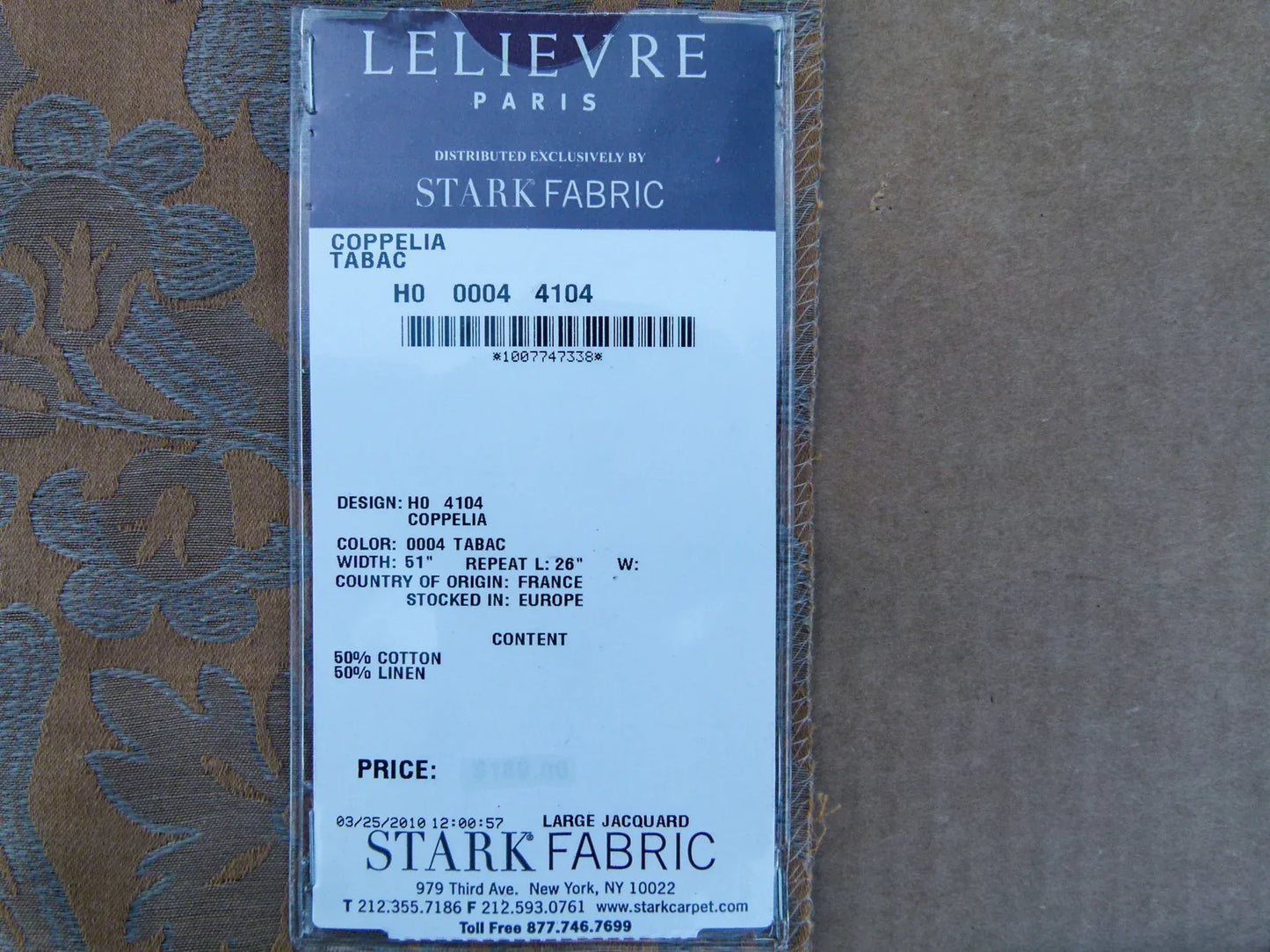 35 EV32 Square 24 x 25 inches Scalamandre Lelievre Coppelia Tabac Brown Gray Large Jacquard