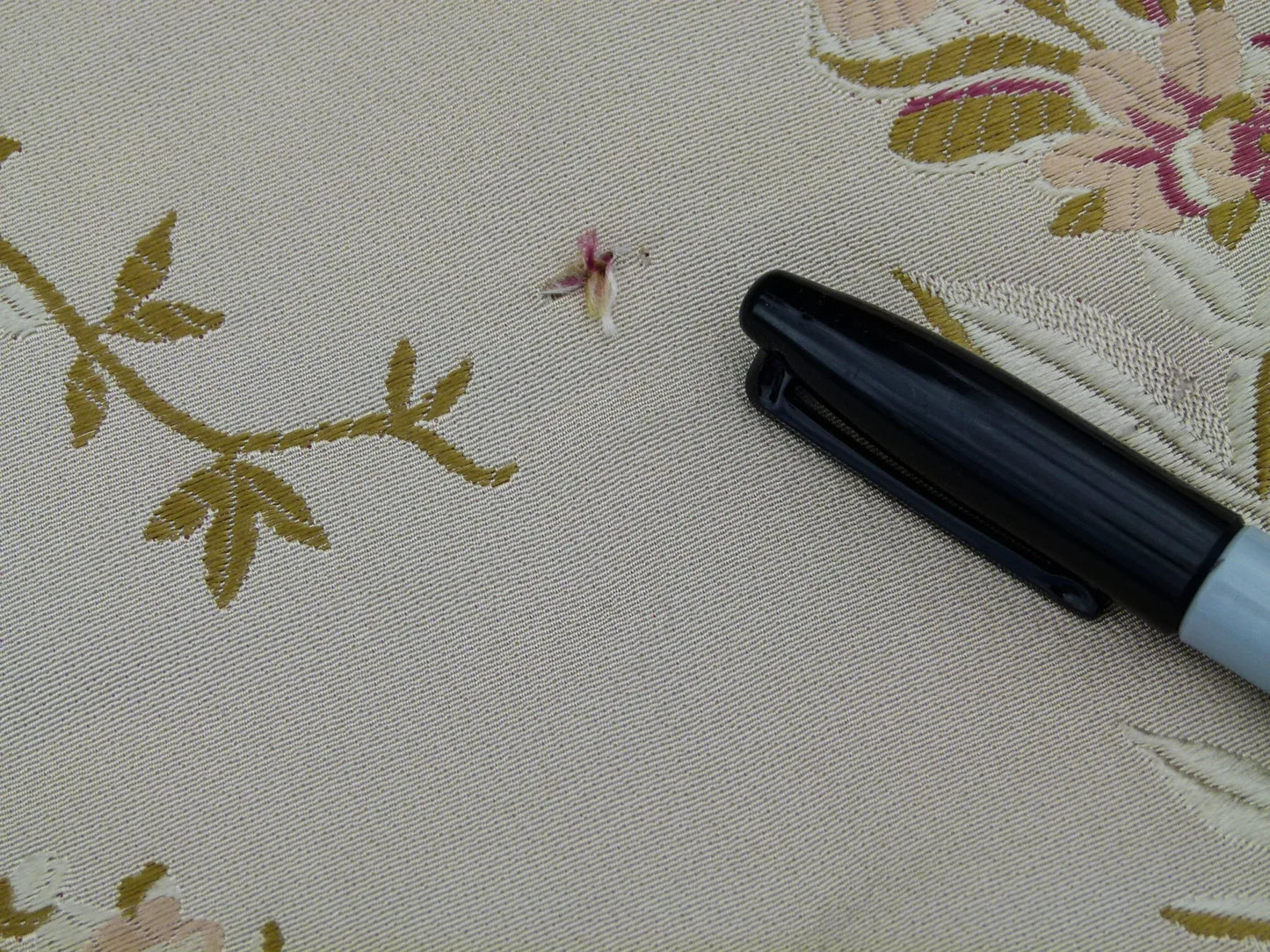 Scalamandre Old World Weavers Pallazo Pallavicini Multi Olives and Reds Jacquard Silk Lampas Square 1y x 26in