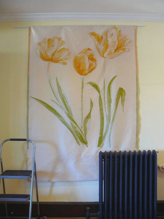 Giant Huge Tulip Field Dutch Yellow White Fil Coupe 3yards Tall!