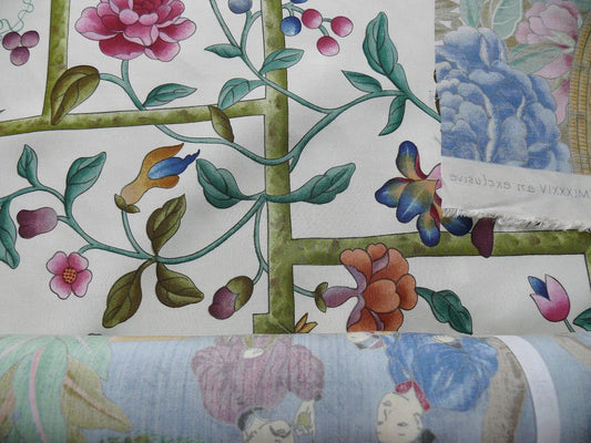 Clarence House Coromandel Chinoiserie Hand Print Multi On Cream 1vr