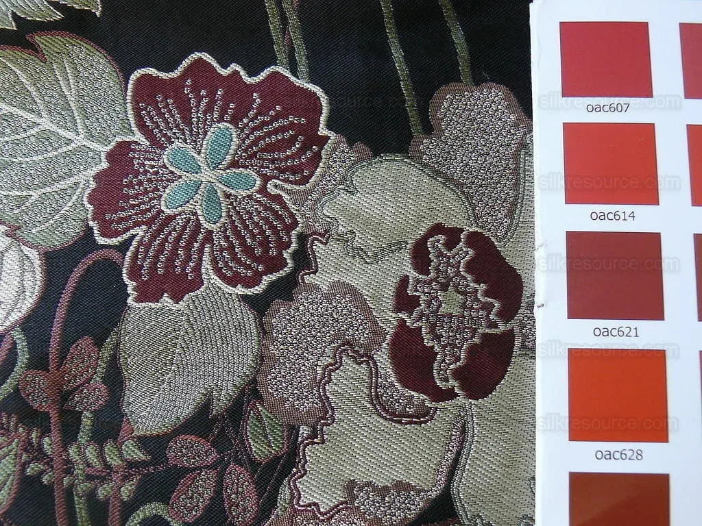 Stroheim & Romann 100% Silk Lampas Lush Deco Fluer