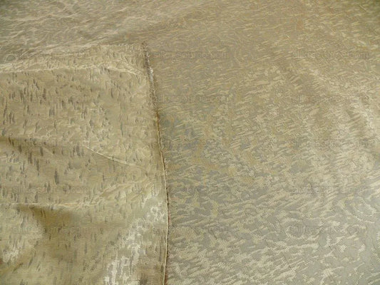 by yard 100% Silk Lampas Ikat Medallion "bone" Khaki