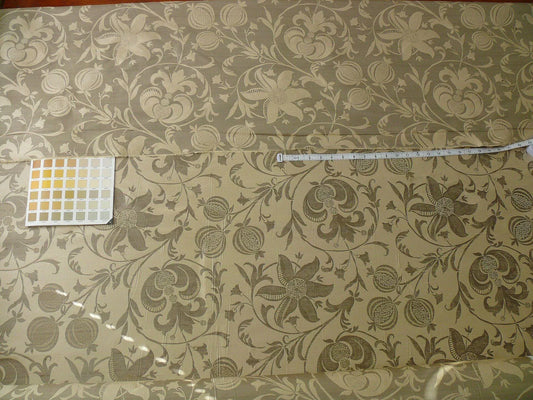 100% Silk Lampas Fairy Tale Pom "silver" Grey Cream White Josef Frank