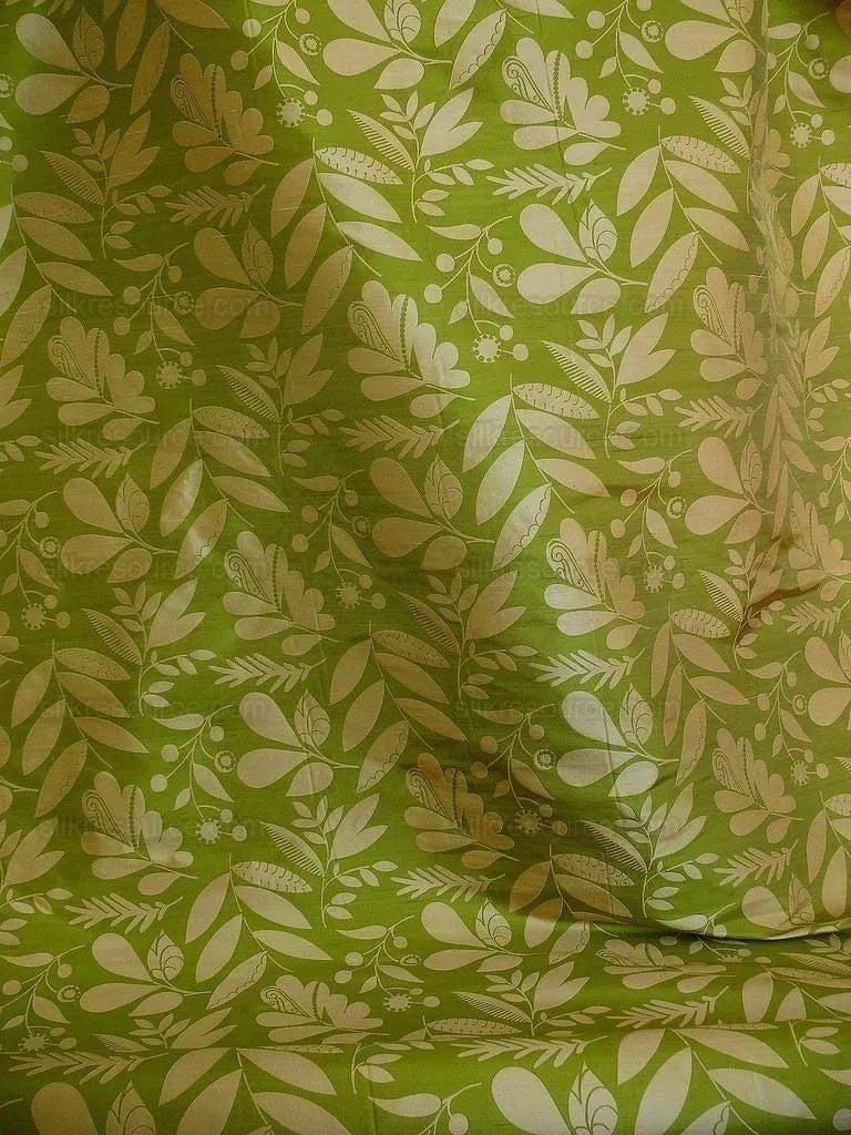 100% Silk Damask Fairy Tale Tree Of Life "spring" Green Thick Josef Frank MSRP USD356/Y