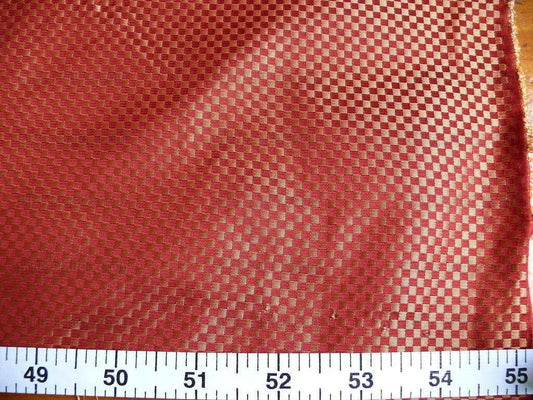 High End 100% Silk Mini Check "mulberry" Red Heavy! MSRP USD275/Y