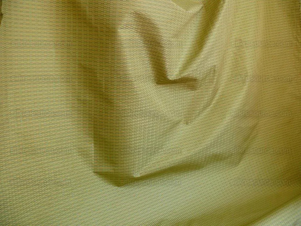 100% Silk Jacquard Oval Lozenge "marjoram" Green