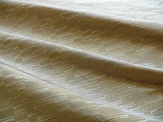 100% Silk Damask Piano Key "khaki" Brown Tan Jacquard Textured Iridescent