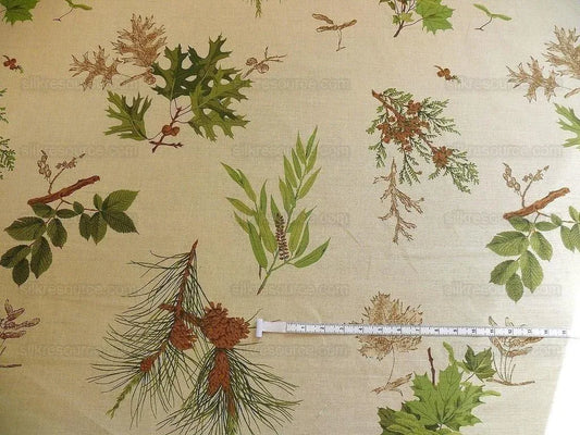 By Yard Schumacher Woodlands Hb Lehman Connor Pine Maple Cypress Tree Linen MSRP USD 196/Y (#560)