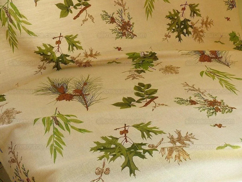 By Yard Schumacher Woodlands Hb Lehman Connor Pine Maple Cypress Tree Linen MSRP USD 196/Y (#560)