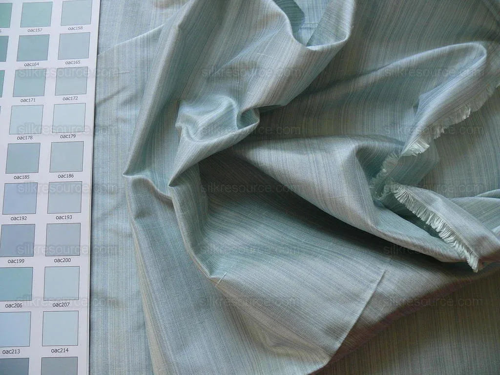 100%silk Taffeta Strie Pin Stripe Baby Blue! 1.25y Kravet