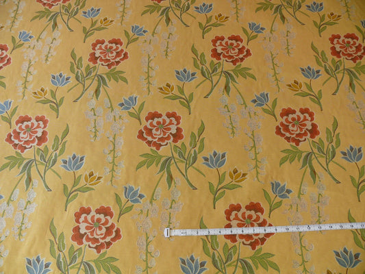 By yard Kravet Couture Garden Blossoms Flower Tapestry Yellow Gold Red Blue Rose MSRP USD109/Y
