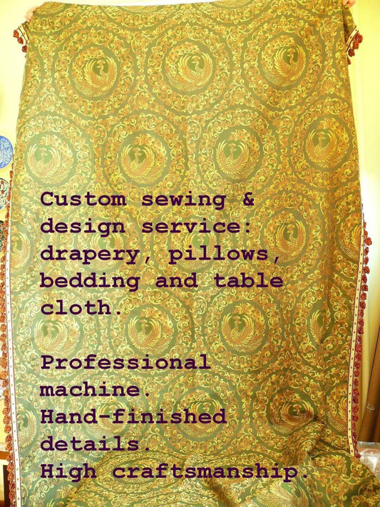 Sewing Only: Custom Sewing & Design--- Drapery, Pillows, Cushions, Bedding