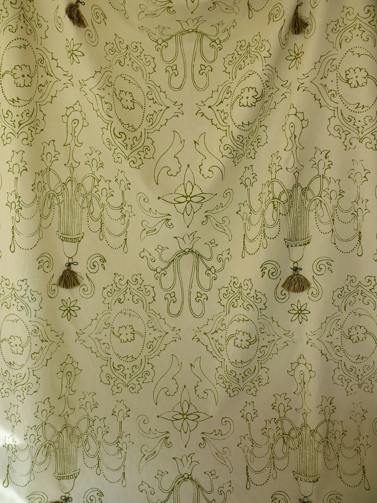 Fun! Jay Smith Chandelier Chic Tassels Embroidery Green White imported from South Africa