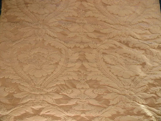 Clarence House Cosette Sand Silk & Cotton Satin Damask MSRP USD 334/Y