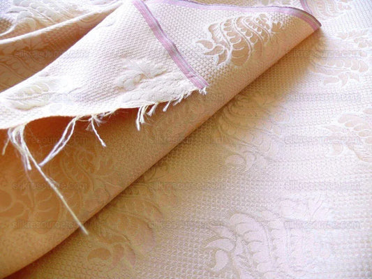 By Yard Scalamandre Peach Atlantis Nautical 100% Silk Sea Shell Pink