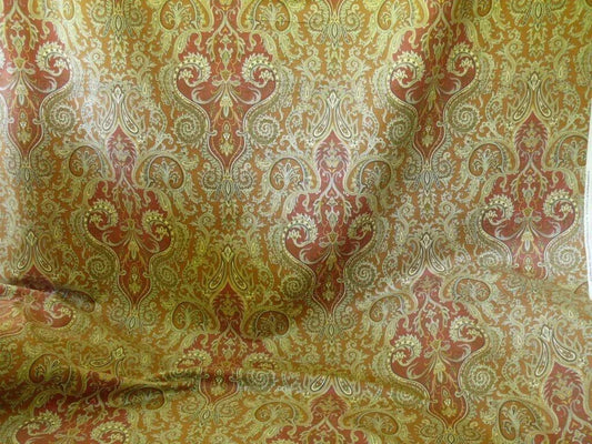 Kravet Candice Olson Velveteen Paisley Orange Coral Pink Print Bty