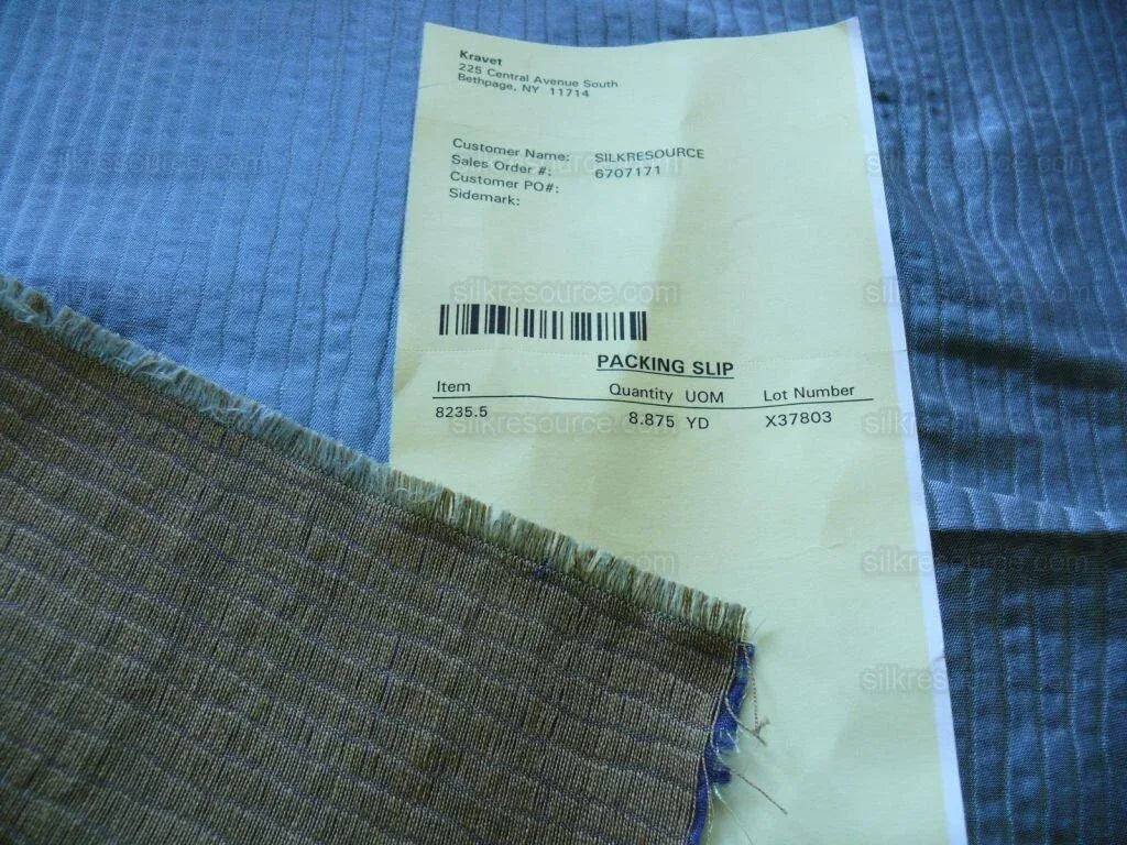 Kravet Silver Blue Wool Silk W/brown Reversible