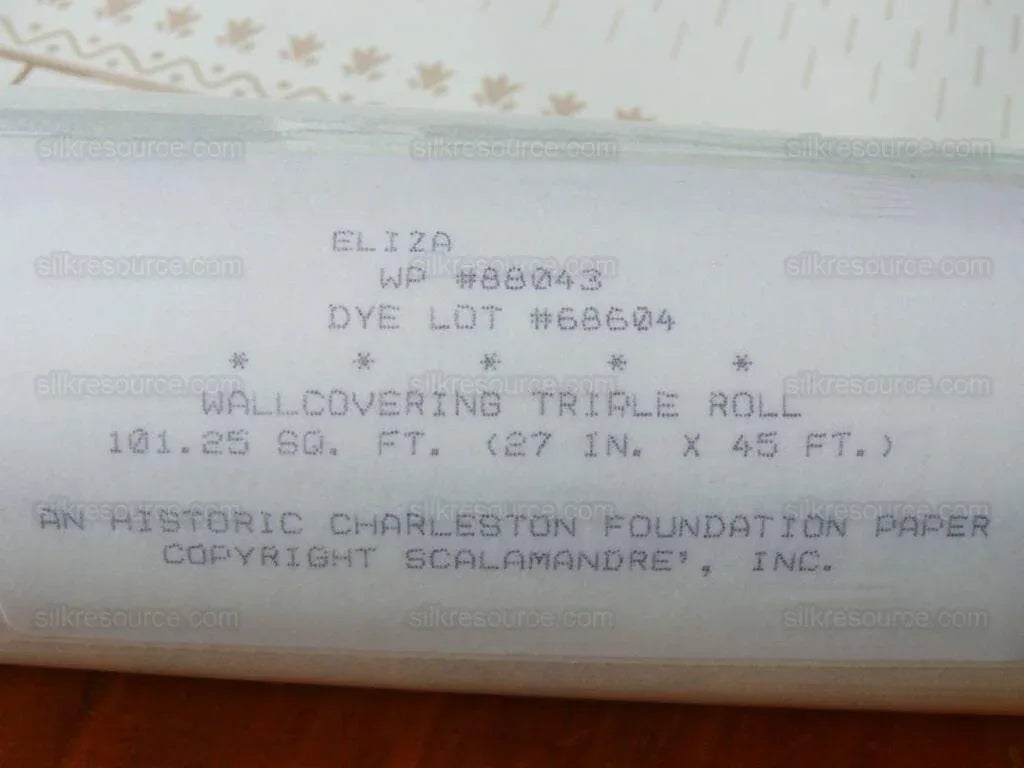 Scalamandre Pasture Girl Green On White Single Roll