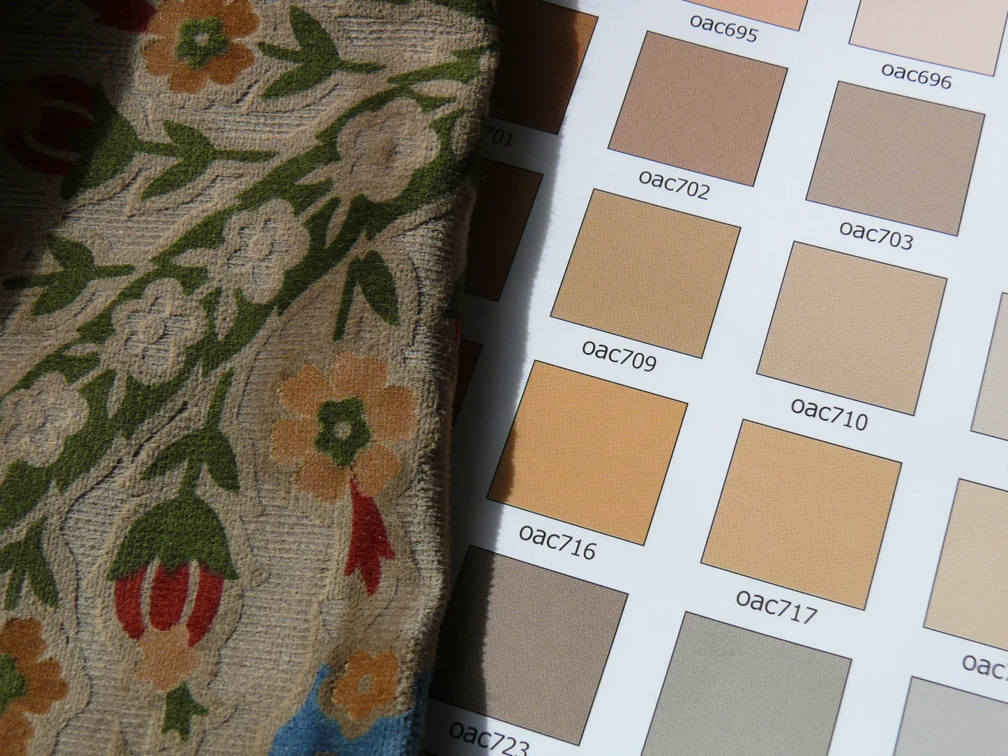 Brunschwig & Fils Kuthaya Cut & Printed Velvet Blue Red Multi