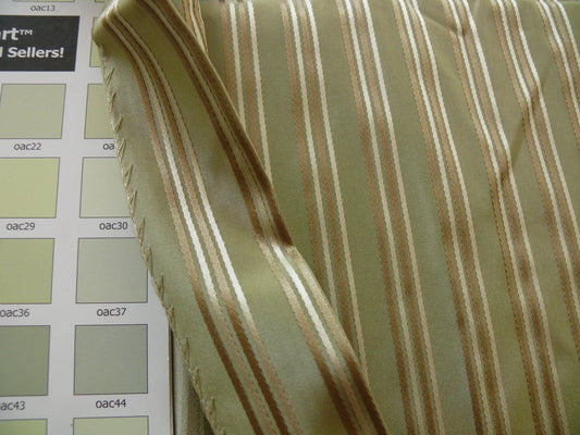 Coraggio Textile Fabric 3yard from Italy Highest Quality Silk Stripe Green Gold Renaissance MSRP USD 300+/yard