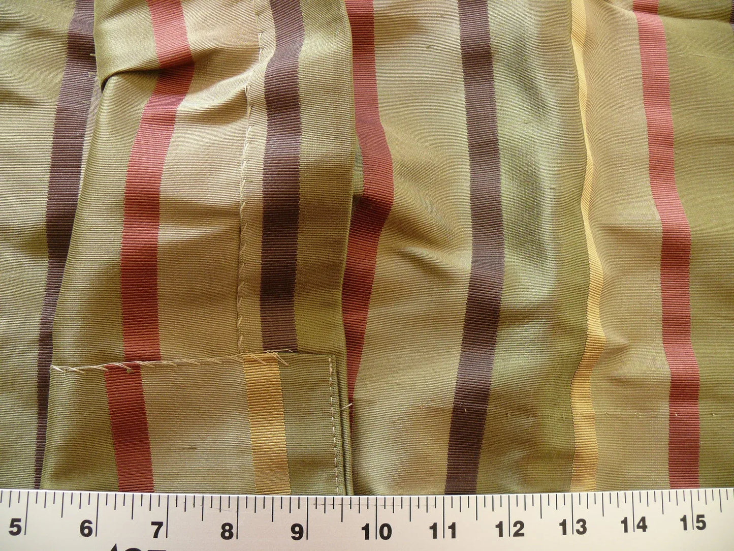 Coraggio Textile Fabric 3yard from Italy Highest Quality Silk Stripe Green Red Purple Brown Renaissance MSRP USD 300+/yard