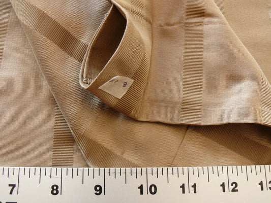 Coraggio Textile Fabric 3yard from Italy Highest Quality Silk Stripe Brown Beige Renaissance MSRP USD 300+/yard