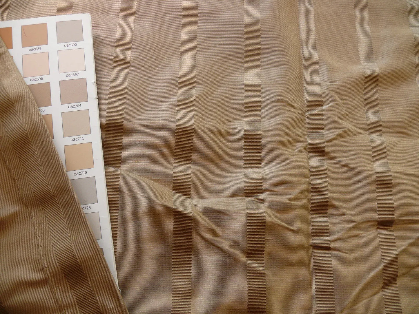 Coraggio Textile Fabric 3yard from Italy Highest Quality Silk Stripe Brown Beige Renaissance MSRP USD 300+/yard