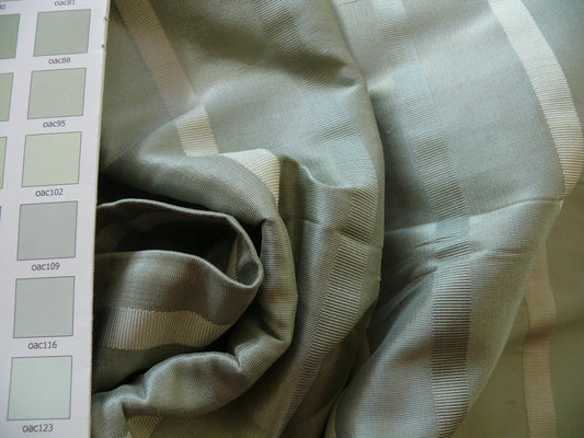 Coraggio Textile Fabric 3yard from Italy Highest Quality Silk Stripe Green Silver Renaissance MSRP USD 300+/yard