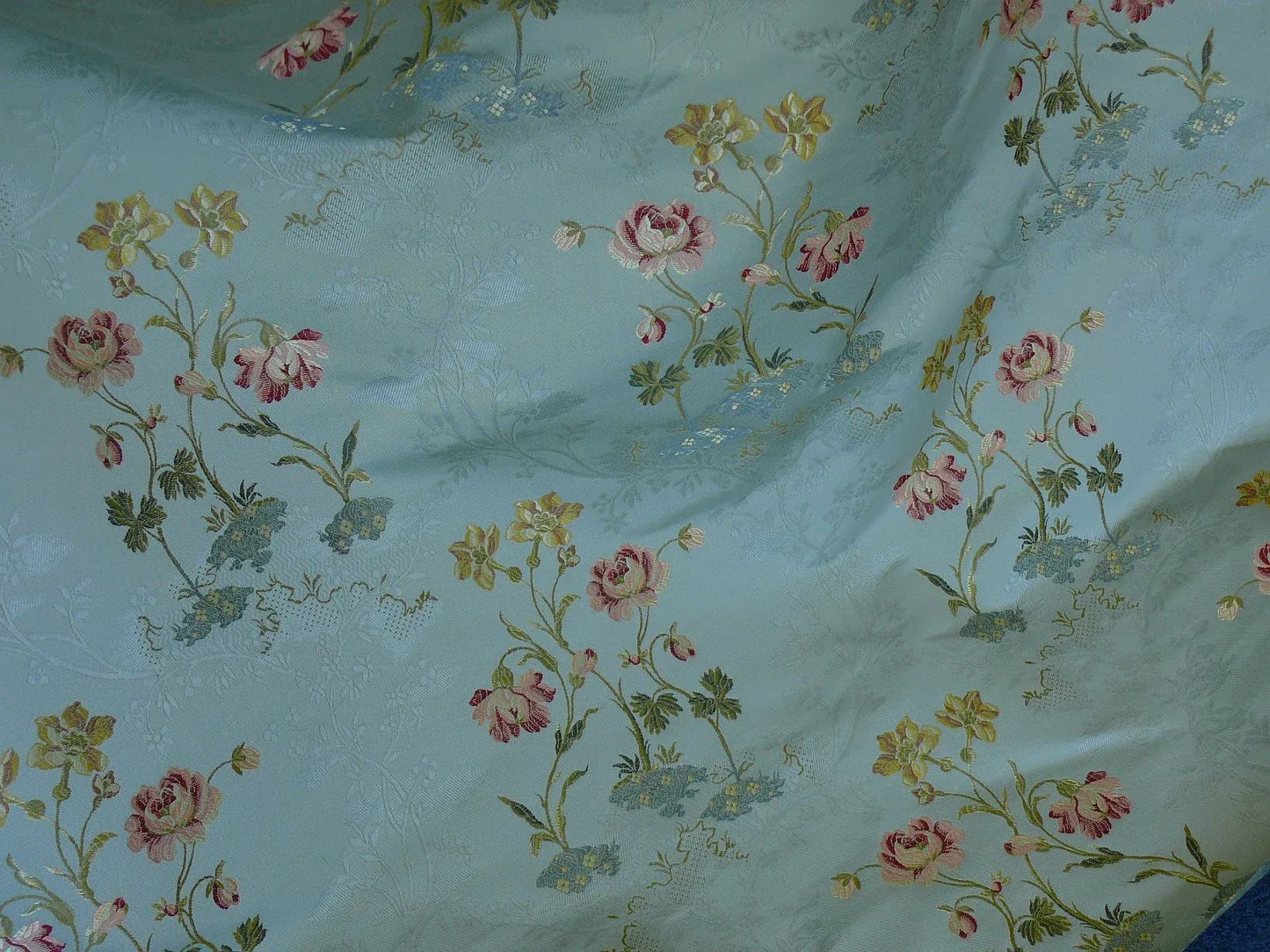 Brunschwig & Fils Antoinette Woven Lampas Powder Blue 89719-206