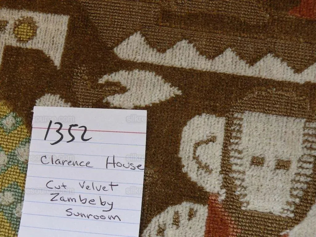 Clarence House Zambezi Cut Linen Velvet Figure Monkey Tribe Eagle Bird Tree MSRP USD 596/Y!