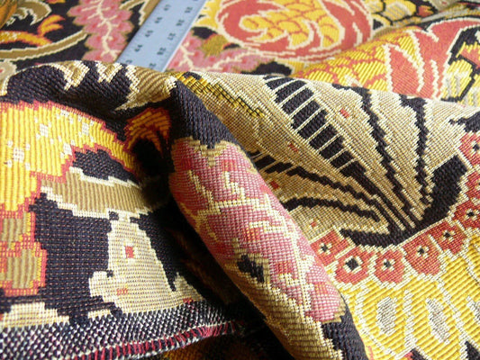 Clarence House Chinon Tapestry Pom & Lotus Acanthus Flora Noir MSRP USD 396/Y