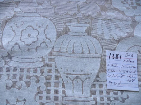 Madras Lace From Scotland Floral Vase Ivory White MSRP USD 100++/Y